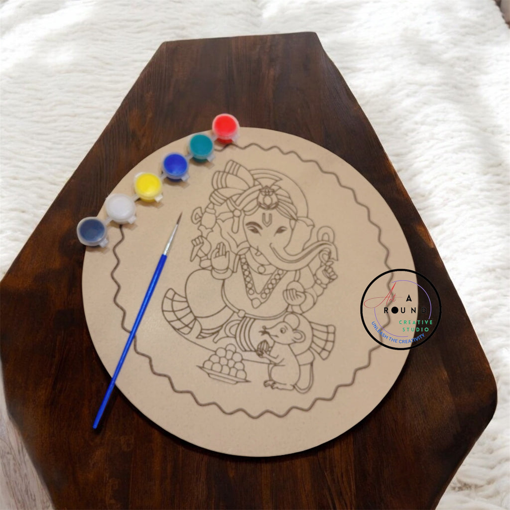 DIY Premarked MDF Painting Kit – Ganesha Design