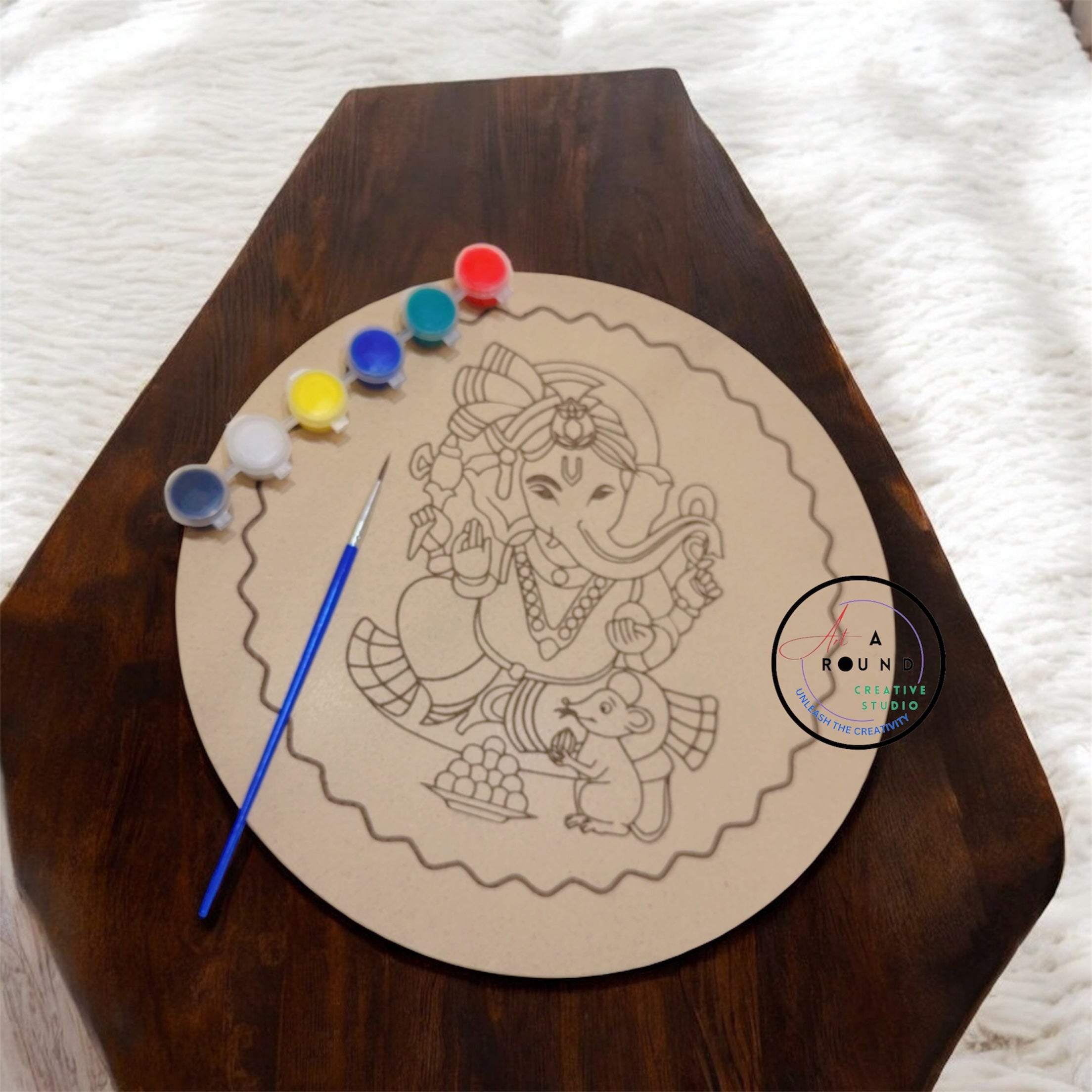 DIY Premarked MDF Painting Kit – Ganesha Design