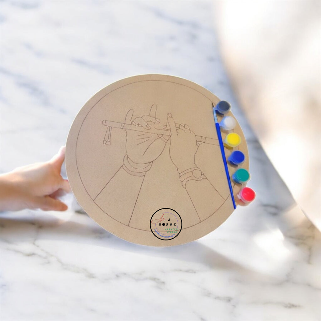 DIY Premarked MDF Painting Kit – Krishna Hands