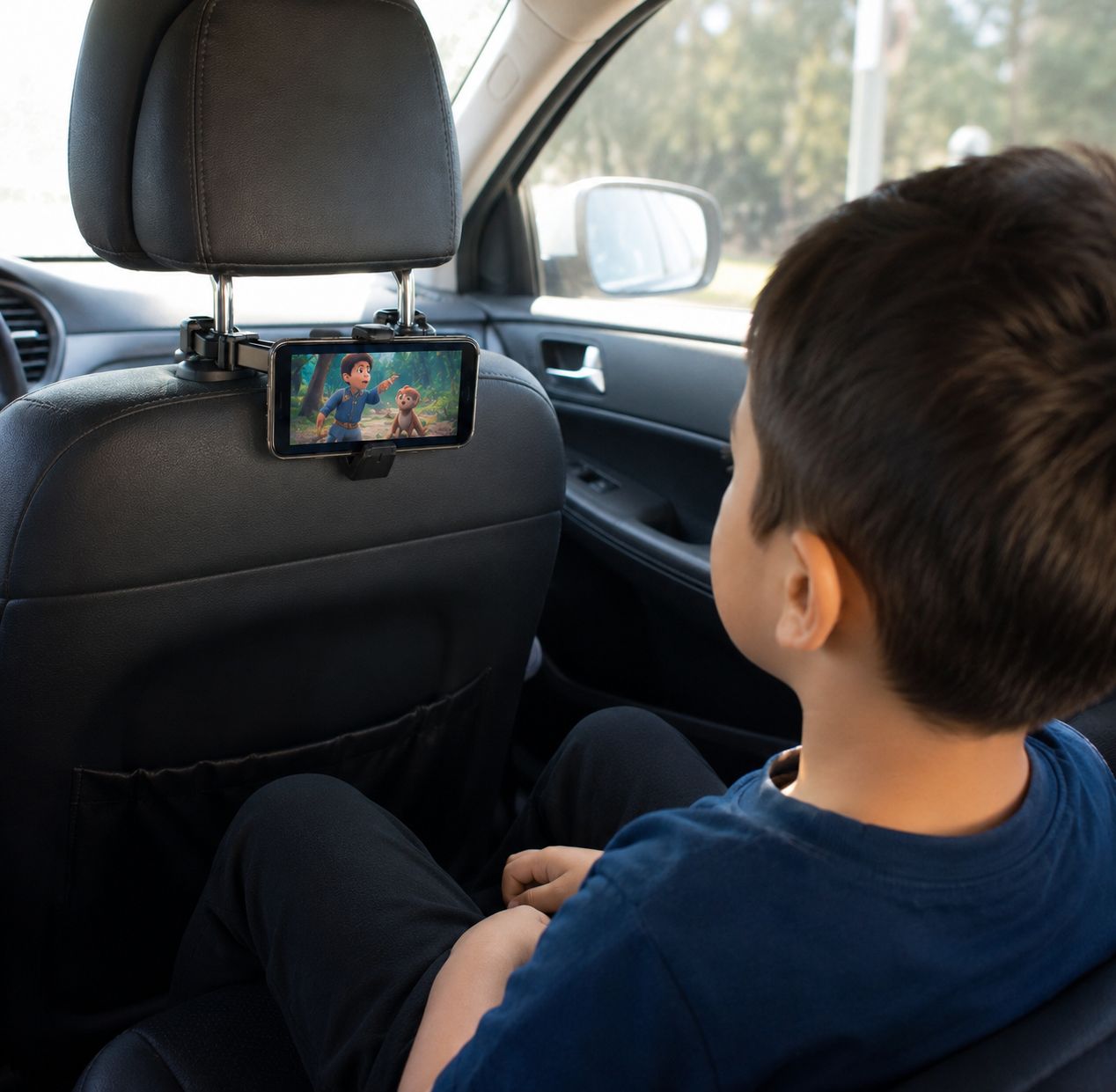 2-in-1 Car Hook & Phone Holder